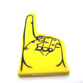 Customized colorful cheering eva foam hand middle finger foam hand